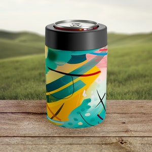 Vibrant Abstract Art Koozie Gift For Mother&#39;s Day Vibrant Abstract Art Can Cooler Gift For Mother&#39;s Day Coozie For 12oz Can