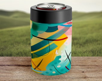 Vibrant Abstract Art Koozie Gift For Mother's Day Vibrant Abstract Art Can Cooler Gift For Mother's Day Coozie For 12oz Can
