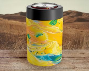 Lemon Koozie Gift Sunny Lemon Can Holder For Party Coozie With Lemon Can Cooler For 12oz Can