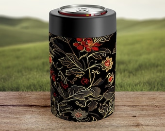 Bloemenbekerhouder Cadeau voor haar strandreis Bloemenblikisolator Roestvrijstalen blikhouder voor 12oz blikje