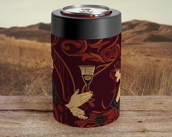 Can Insulator Wedding Bash Boho Drink Holder Reception Couple Beer Sleeve Marriage Celebration Boho Drink Holder For 12oz Can