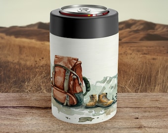 Hiking Koozie Gift For Him Hiking Can Cooler Gift For Him Hiking Beer Sleeve Gift For Him Beverage Insulator For 12oz Can