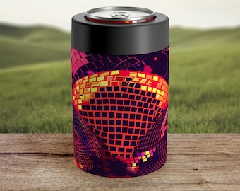Retro Beer Sleeve Birthday Party Disco Ball Can Holder Birthday Party Can Cooler Birthday Party Beer Cozy Birthday Party Koozie For 12oz Can