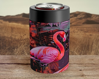 Can Cooler Gift For Her Flamingo Drink Holder Gift For Mothers Day Flamingo Beer Sleeve Gift For Her Flamingo Can Cooler For 12oz Can
