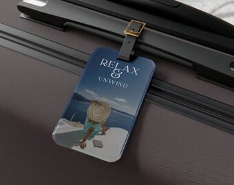 Wanderlust Essential: Relax & Unwind Acrylic Luggage Tag