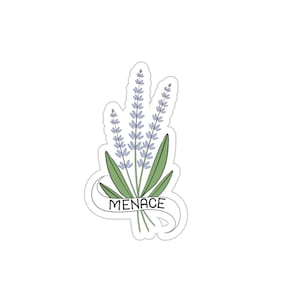 Lavender Menace Lesbian Pride indoor Outdoor Sticker - Various Sizes
