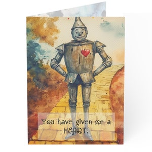 Blikken Woodman Wonderful Wizard of Oz Valentijnskaarten - gecoate afwerking - liefdesroman - aanpasbare binnenkant - 2 maten