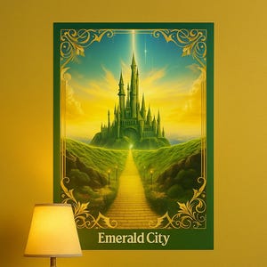 Removable Wall Decal- Emerald City- Wonderful Wizard of Oz- Oz Themed Room Wall Art