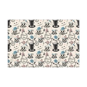 Personalized Onederland Wrapping Paper | Alice in Wonderland Birthday Gift Wrap | Custom Name Present Wrap | First Birthday Party Supplies image 2