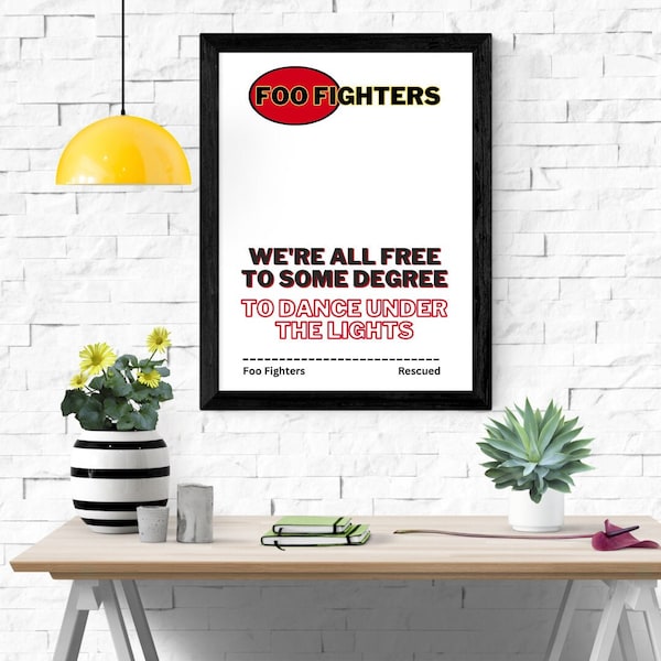 Foo Fighters - Rescued print/Poster - Wall Art - Music art