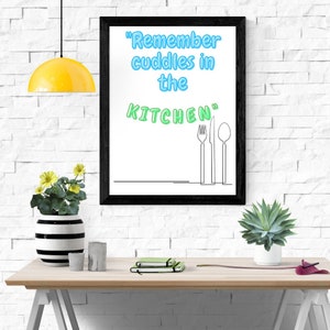 Arctic Monkeys - Remember cuddles in the kitchen wall art - Size A4