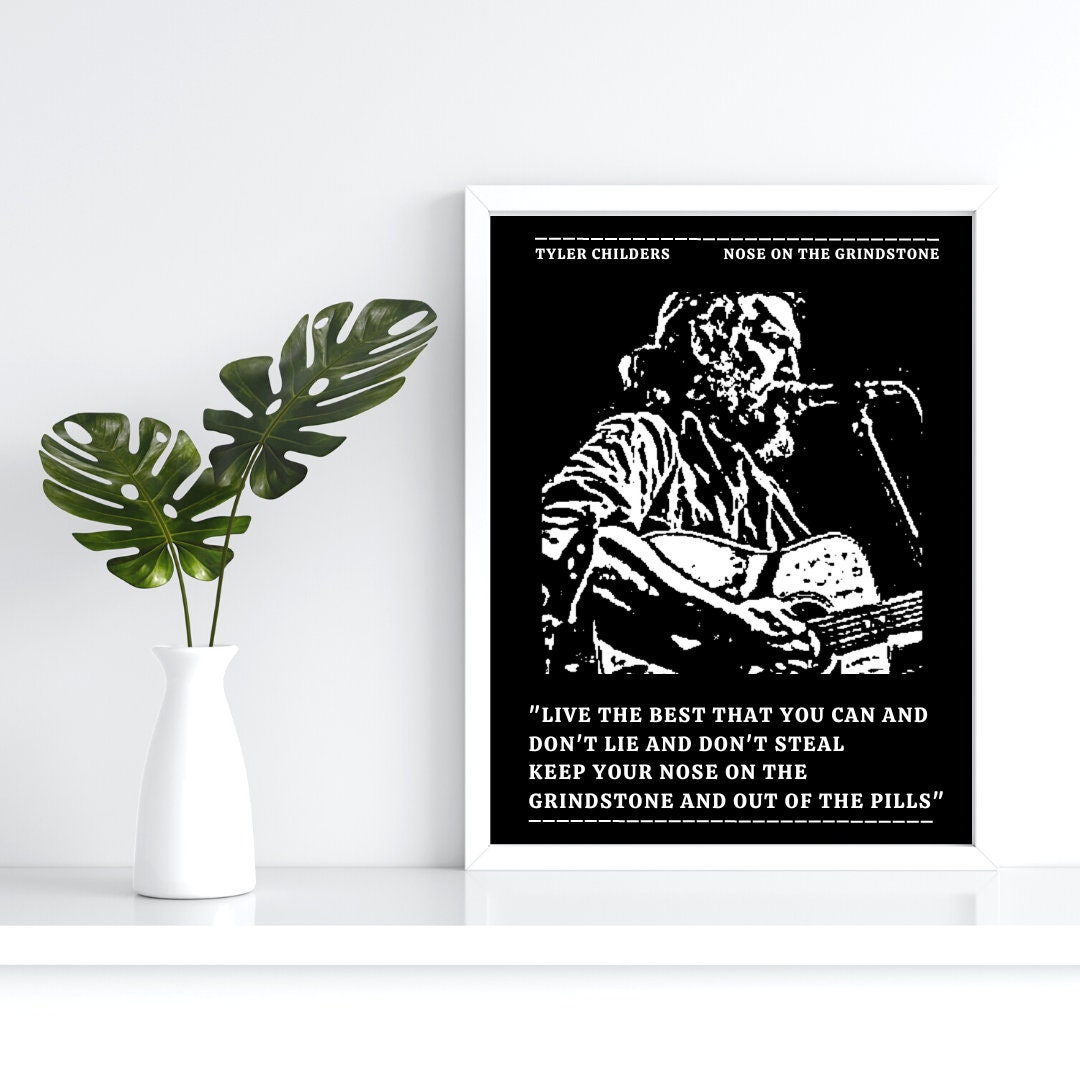 Keep Your Nose On The Grindstone Lyrics Tyler Childers - Nose on the Grindstone - Wall Art - Country Music - Etsy
