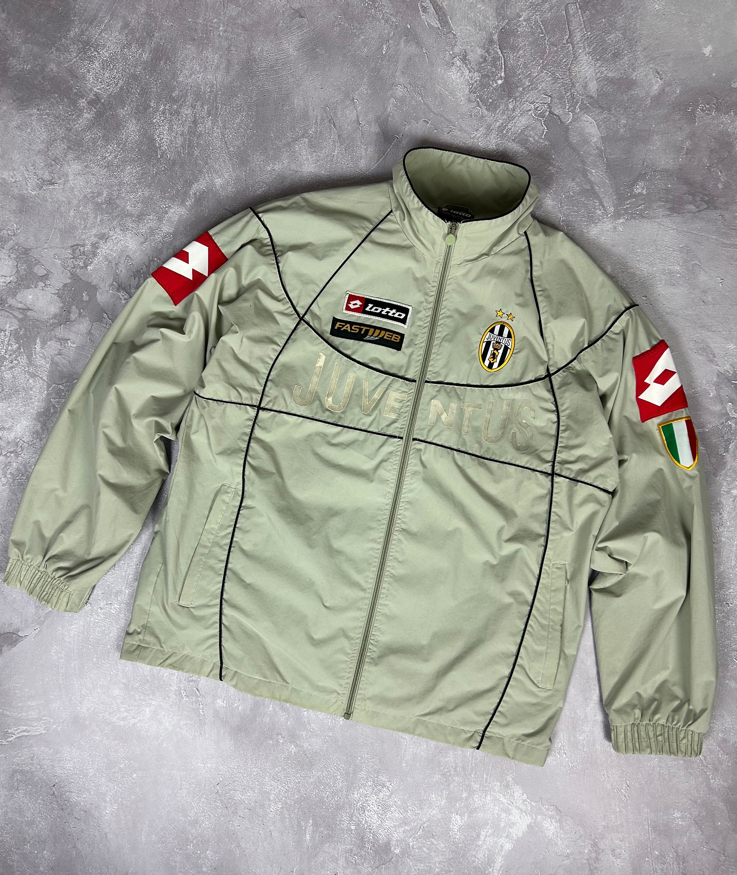 JUVENTUS LOTTO SOCCER JACKET ジャケット　M JUVENTUS 2002 2004 FOOTBALL SOCCER TRAINING JACKET LOTTO Sz
