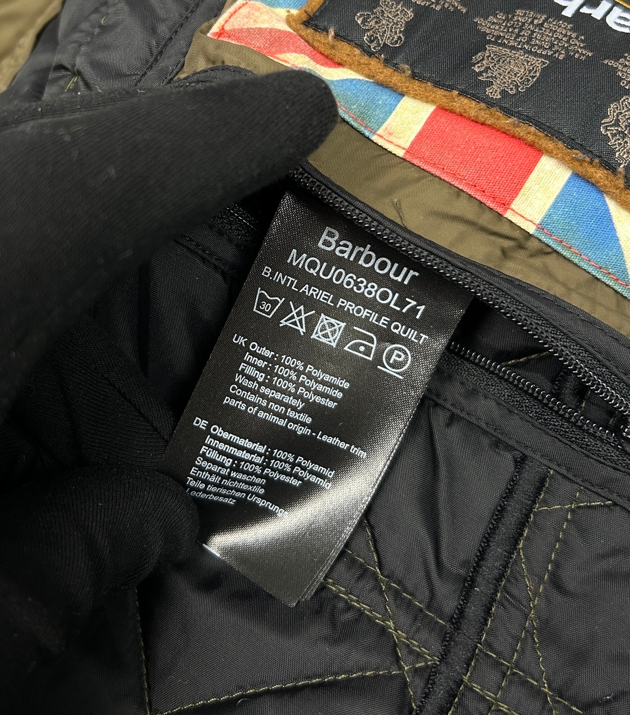 Barbour International Ariel Profile Quilt Khaki Jacket Size M P2P 21 6 Etsy