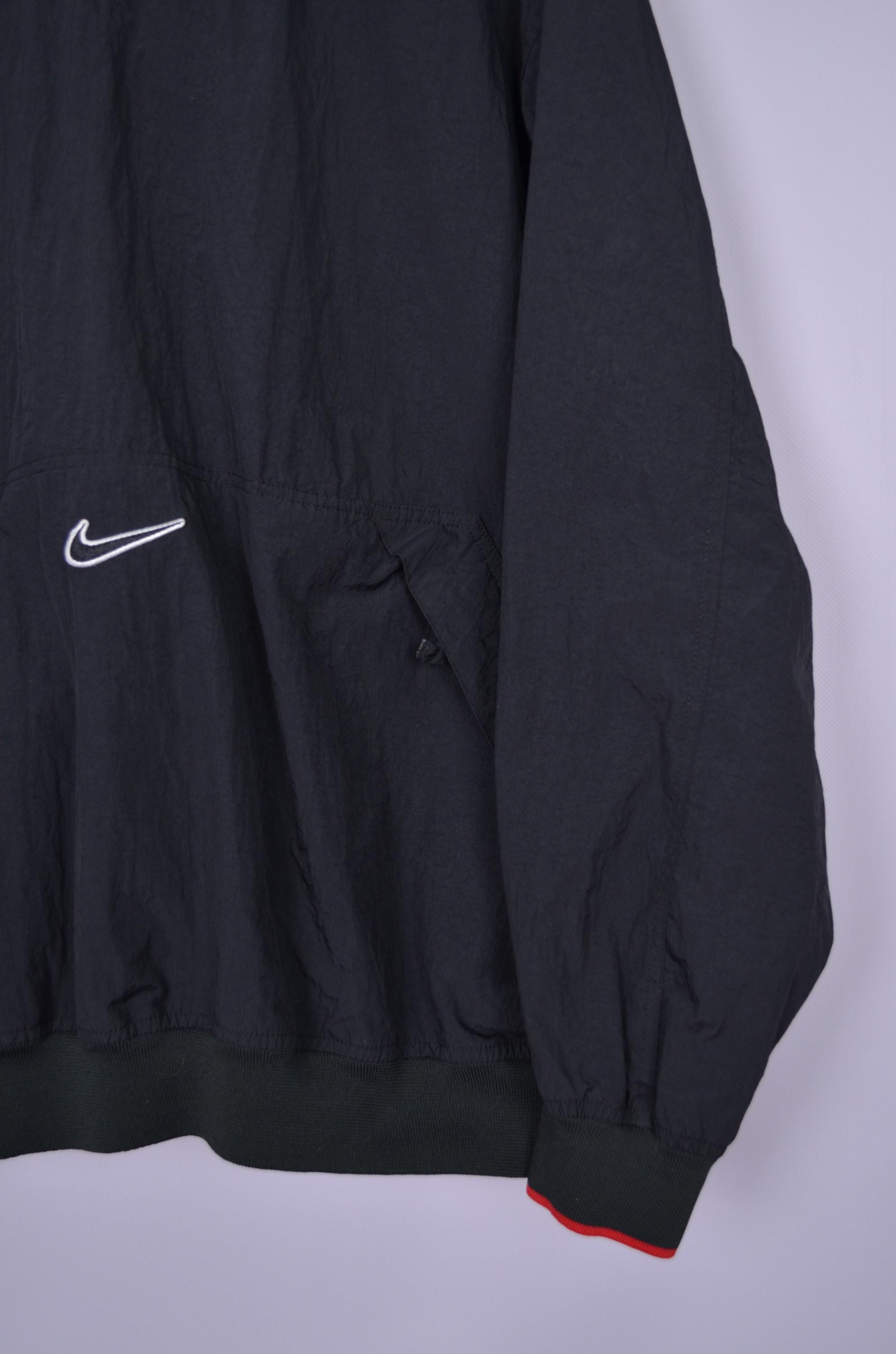 Nike Nylon Jacket Sweatshirt Swoosh Logo Pockets Size XL 90s Y2k  display picture 1