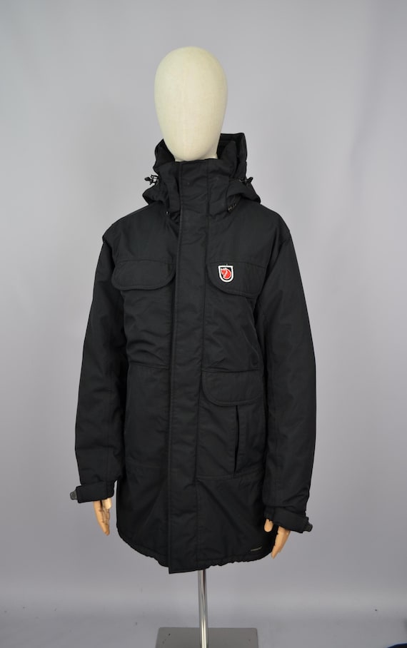 FJALLRAVEN 83238 Kodiak Parka Womens Black Hydratic Jacket Hooded