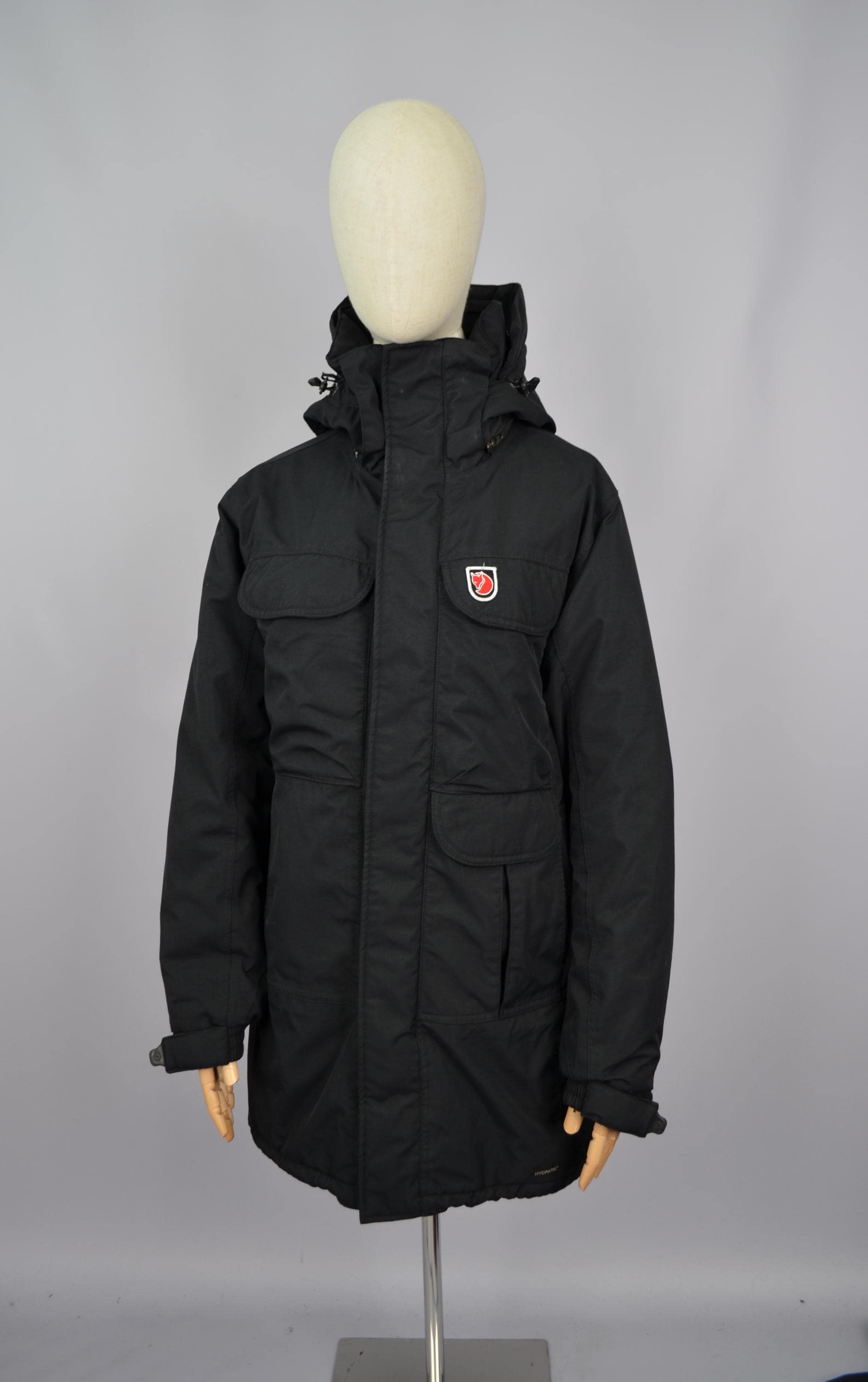 FJALLRAVEN 83238 Kodiak Parka Womens Black Hydratic Jacket Hooded