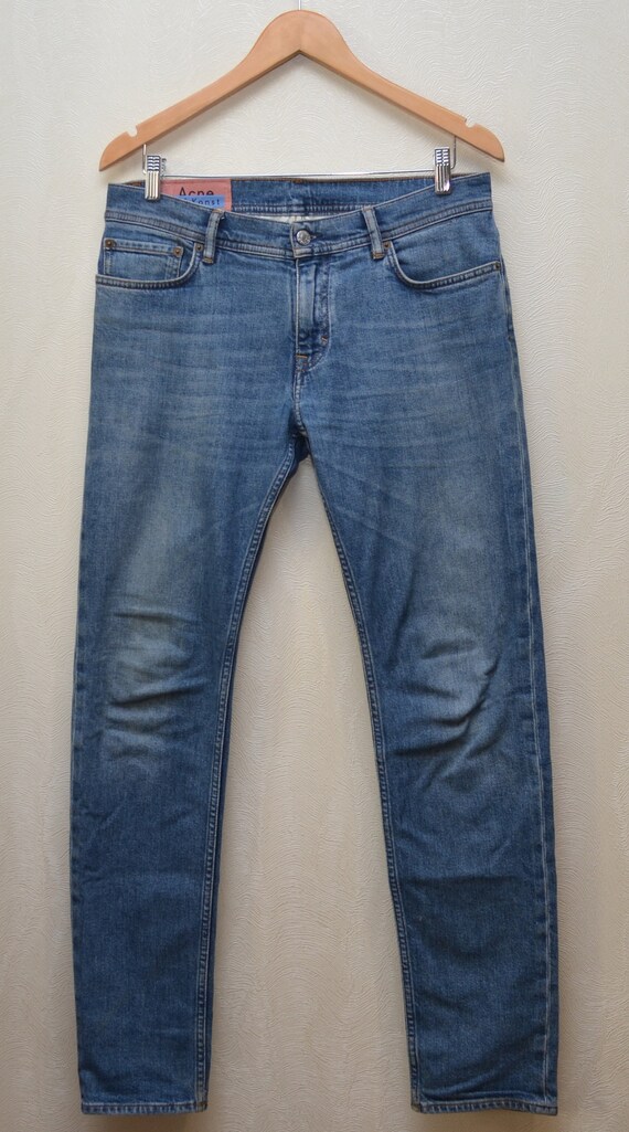 Acne Studios Bla Konst North Mid Blue Denim Jeans Sz W30 L30 - Etsy