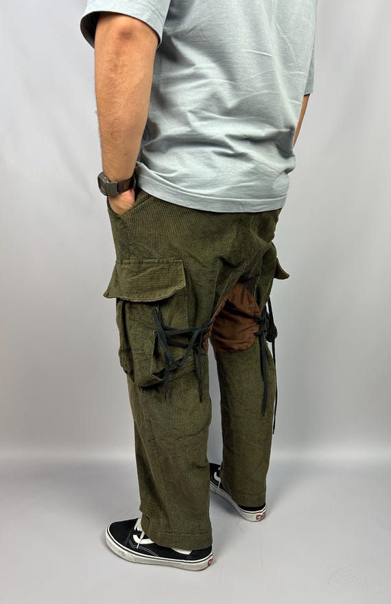 ★TRILLION★ Vintage Washed Corduroy Wide Cargo Pants KHAKI MUSINSA | TRILLION Vintage Tie Dye Corduroy Cargo Pants [Beige]