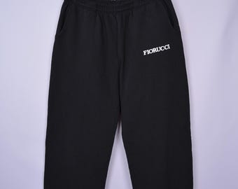 Fiorucci Big Logo Herr Träningsbyxor Svarta Storlek M Herr