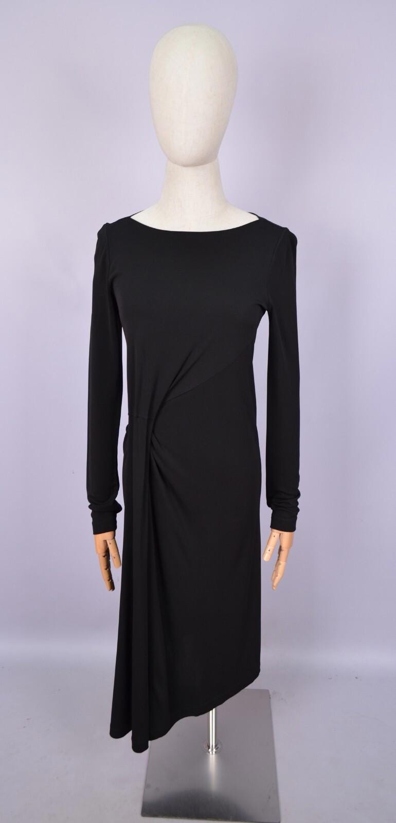 Louis Vuitton, Louis Vuitton Black Knee Length Viscose Dress Size 40 US8