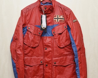 Napapijri 100% Linen Garment Dyed Coated Jacket NWT Size M P2P 22"