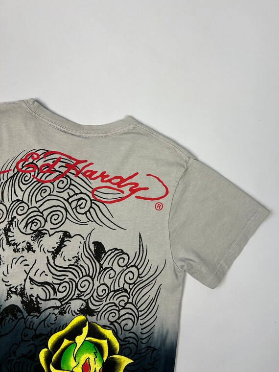 Ed Hardy by Christian Audigier Dragon Print AOP T Shirt Size