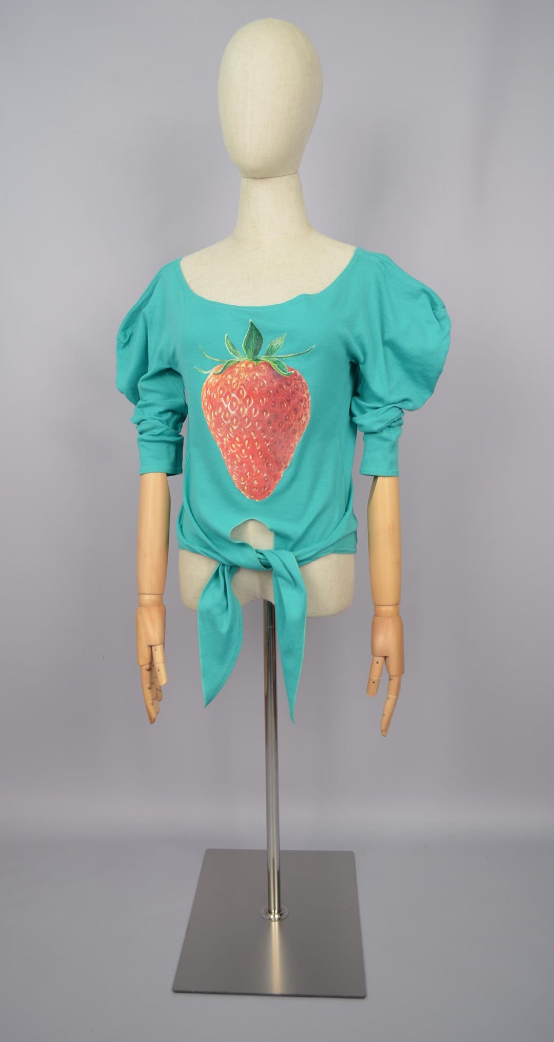 Chloé いちごプリント Tシャツ S S/S 2001 Iconic Chloe by Stella Mccartney Turquoise T-shirt