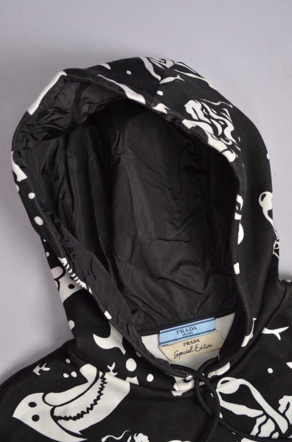 PRADA Special Edition Mermaid Flames Hoodie Size S Oversize PRADA Special Edition Mermaid Flames Hoodie Size S Oversize