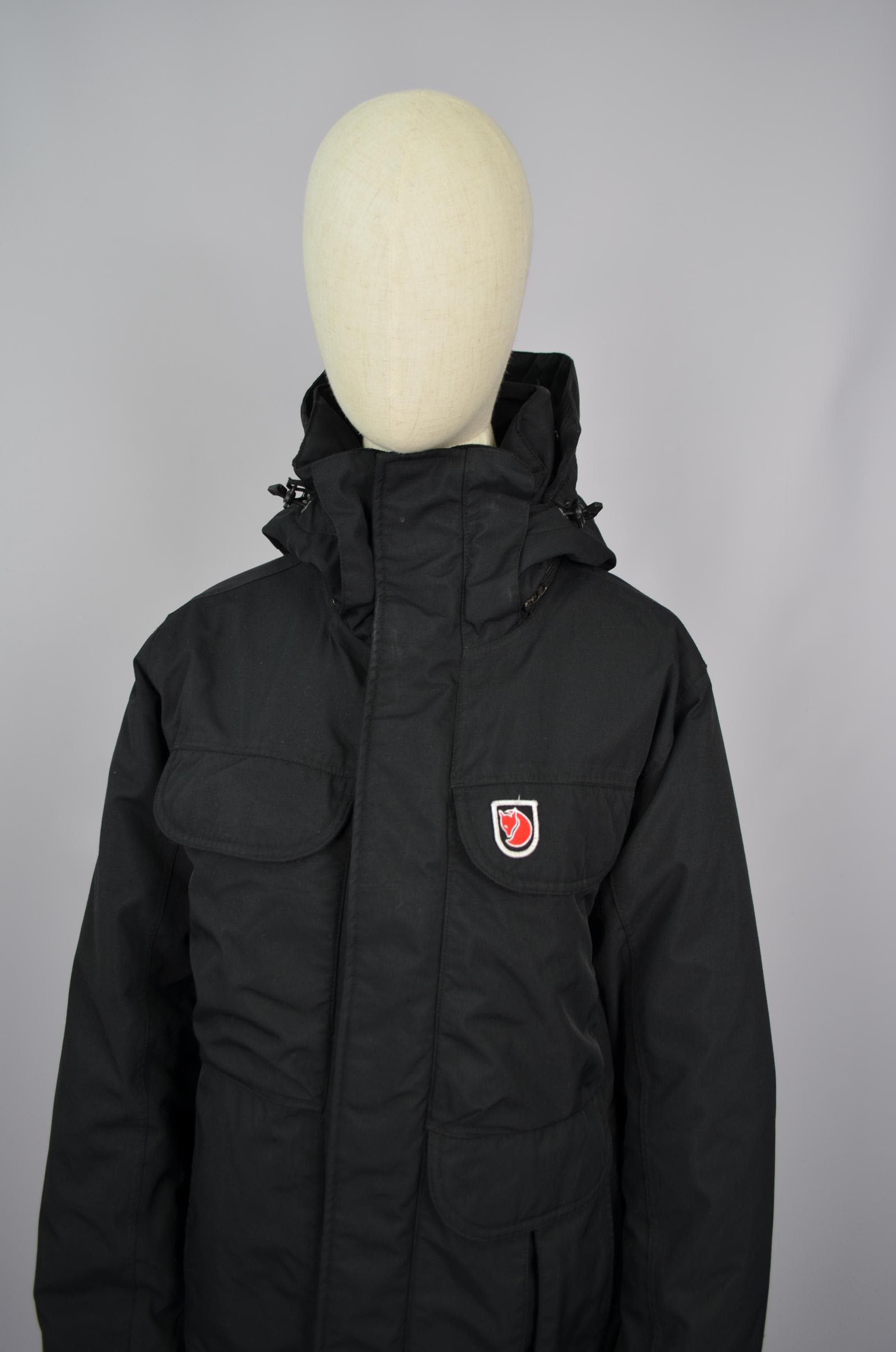 FJALLRAVEN 83238 Kodiak Parka Womens Black Hydratic Jacket Hooded