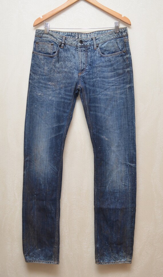 Buy RARE Denham Blue Washed Jeans Size W31 L34 Online in India - Etsy
