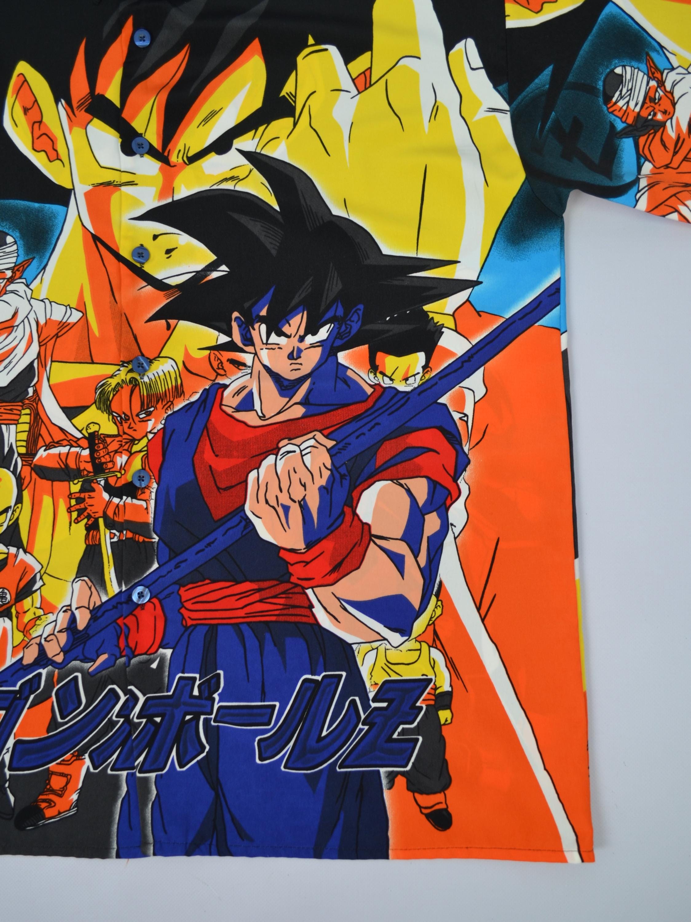 Vintage 2001 DRAGONBALL Z Button up All Over Print Shirt