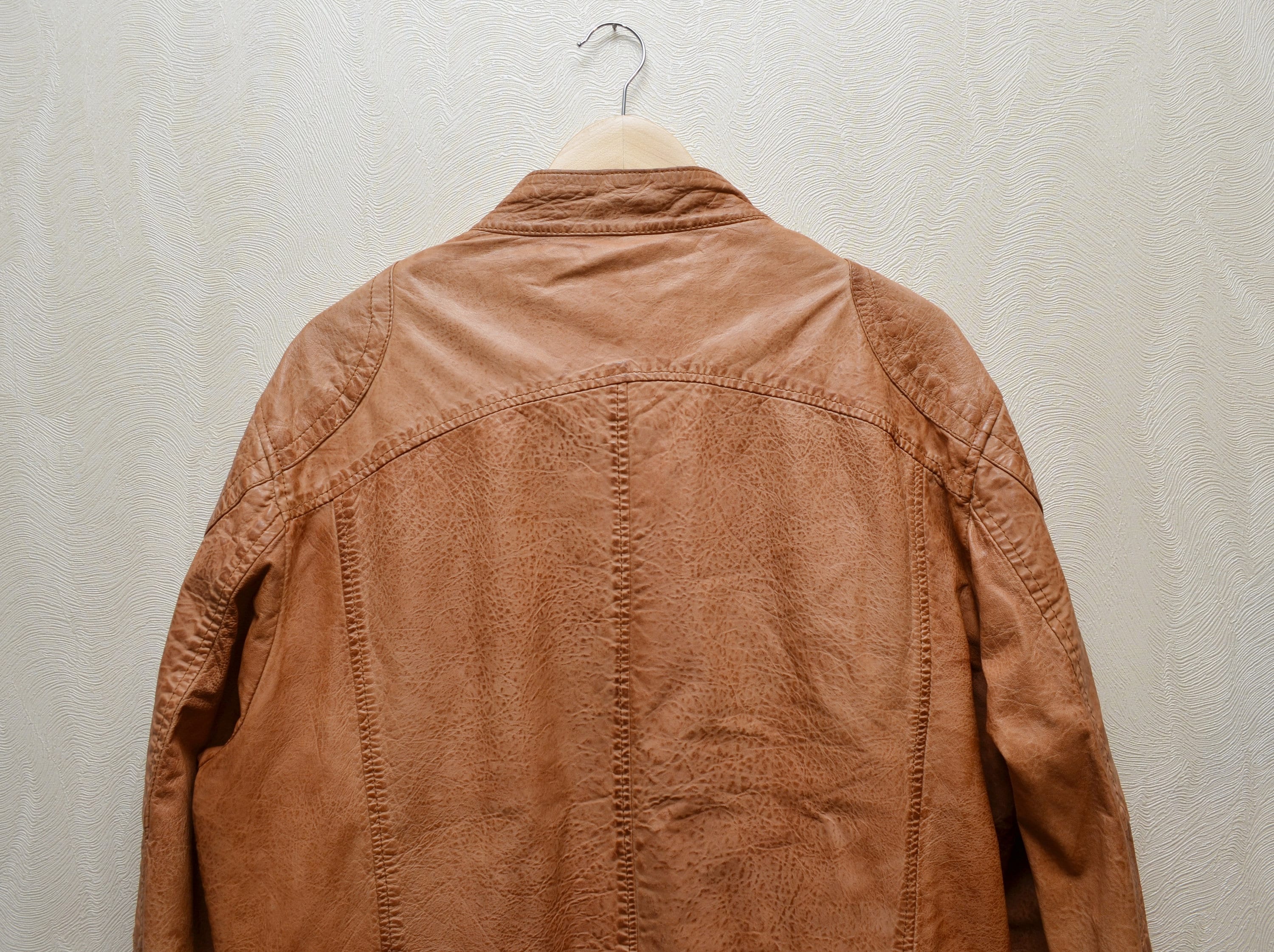 Vintage 90s Y2k Chevirex Leather Jacket Brown Size L P2P 23 Vintage 90s Y2k Chevirex Leather Jacket Brown Size L P2P 23