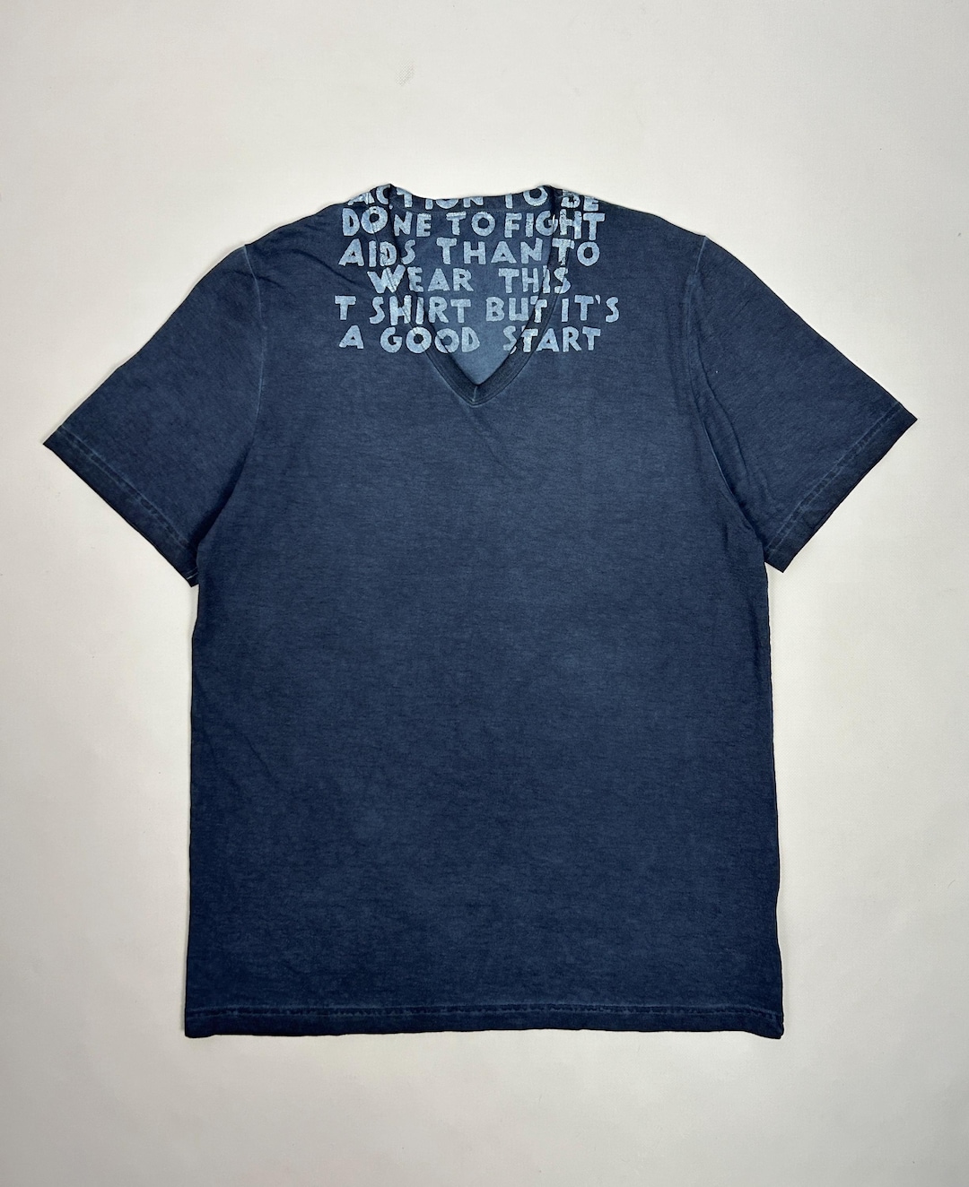 Maison Martin Margiela AIDS Awareness Garment Dyed V-neck T