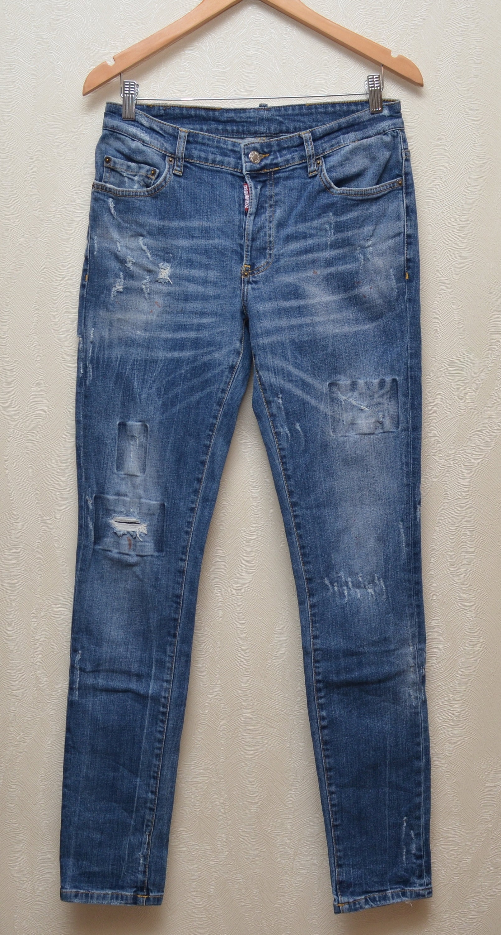 Dsquared2 Blue Distressed Slim jeans Size W30 L34