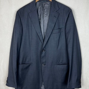 Raffaele Caruso Wool Grey Blazer Jacket Size EU54 US44 P2P 21&#39;6&quot; Luxury