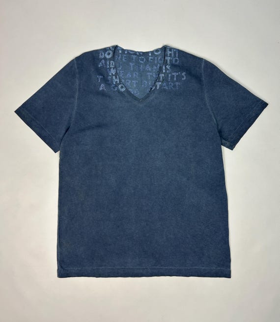 Buy Maison Martin Margiela AIDS Awareness Garment Dyed V-neck T 