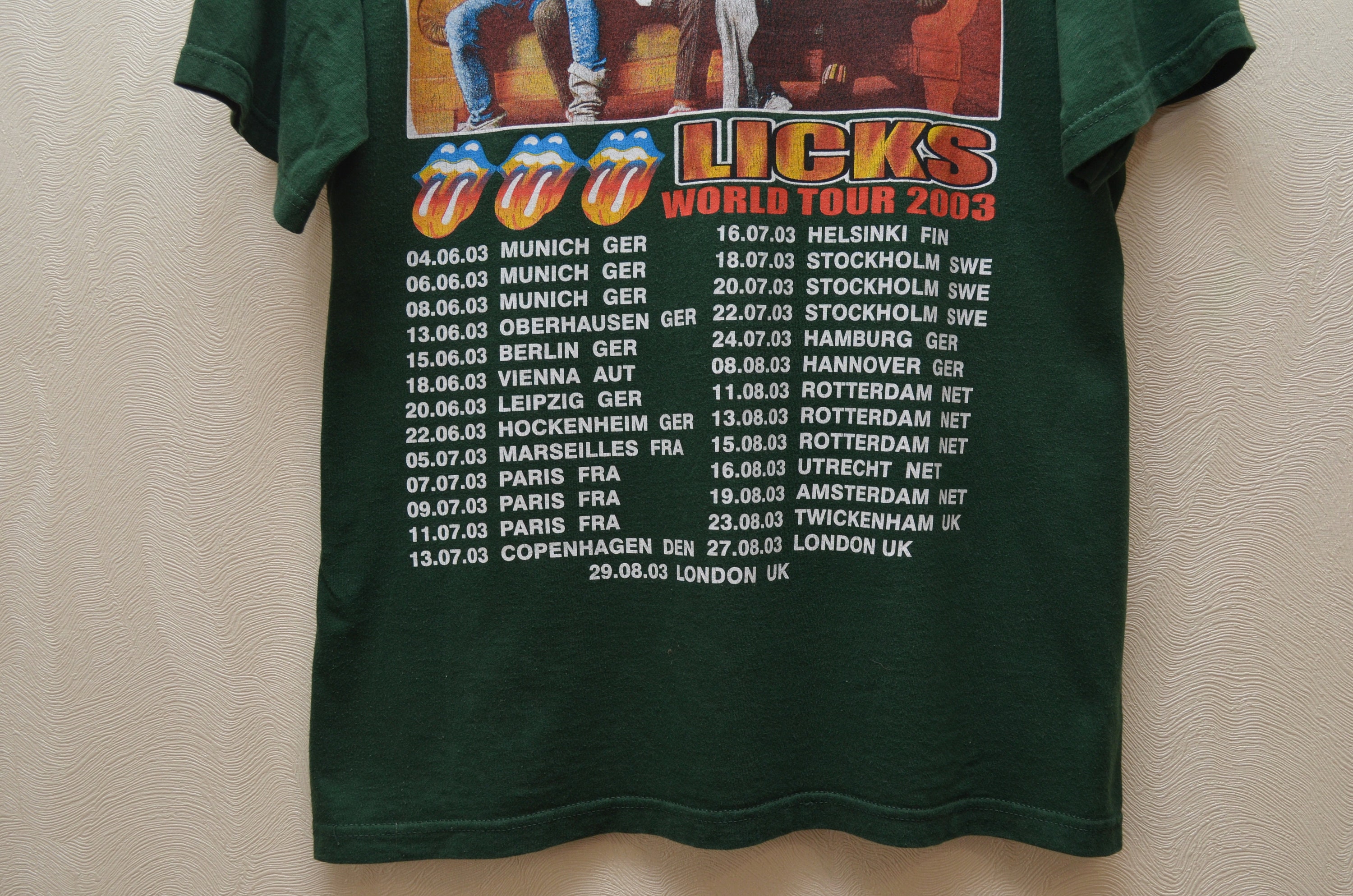 The Rolling Stones Licks Tour 2003 Vintage T-shirt Band Size L P2P