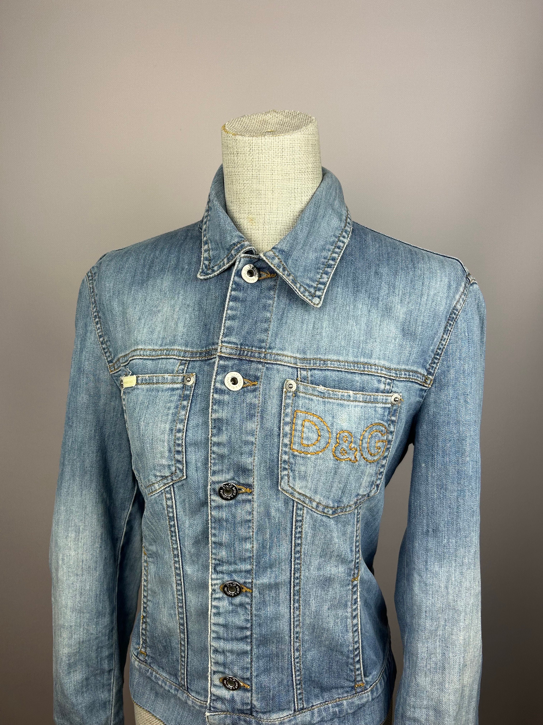 90s Vintage Dolce Gabbana D&G Denim Jacket Size XS Y2k RARE