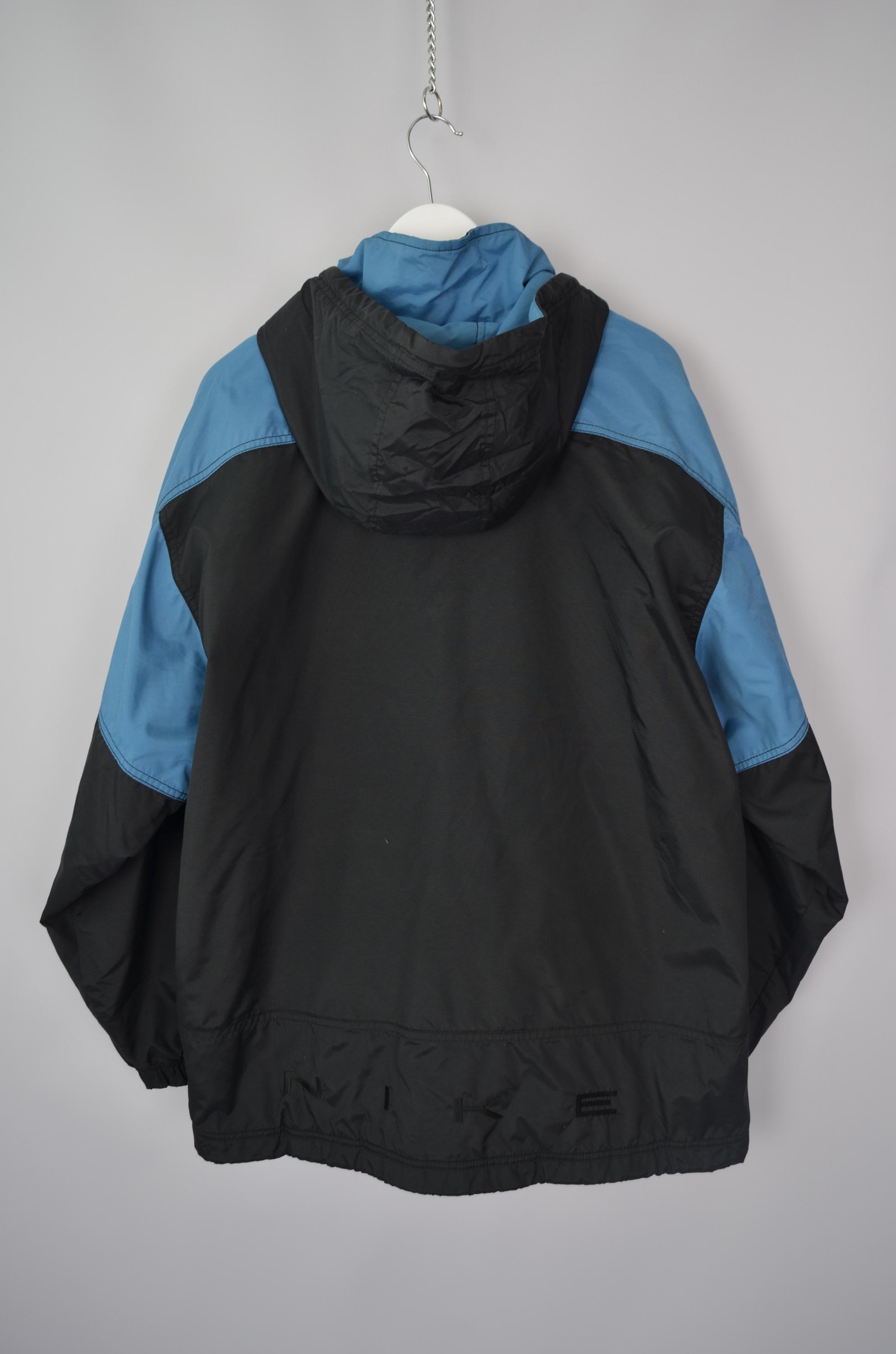 90s Vintage Nike 1/4 Zip Embroided Logo Nylon Anorak Jacket Size M