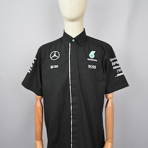 HUGO BOSS Mercedes AMG Petronas ポロシャツ VTG Hugo Boss Black AMG Petronas F1 Racing Polo Shirt Mens XL HTF