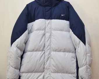 Nike Down Jacket Puffer Hooded Vintage 90s y2k Size XL P2P 25'9"