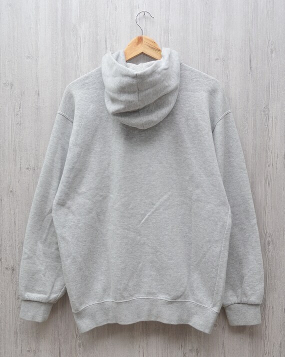 トップス 90s NIKE ZIP UP HOODIE GRAY Vintage Nike Zip Hoodie 90s Gray Sweatshirt Embroidered