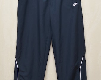 Vintage Nike Nylon Track Pants Embroided Logo Swoosh size М 90s y2k
