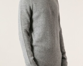 Acne Studios Costa O 100% Lana Maglione Lungo Grigio Taglia XS Unisex