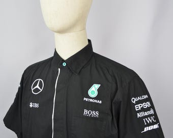 HUGO BOSS F1 チームウエア　メルセデス　ウエア 2017 メルセデスF1 チーム支給品 女性用 長袖ピットシャツ