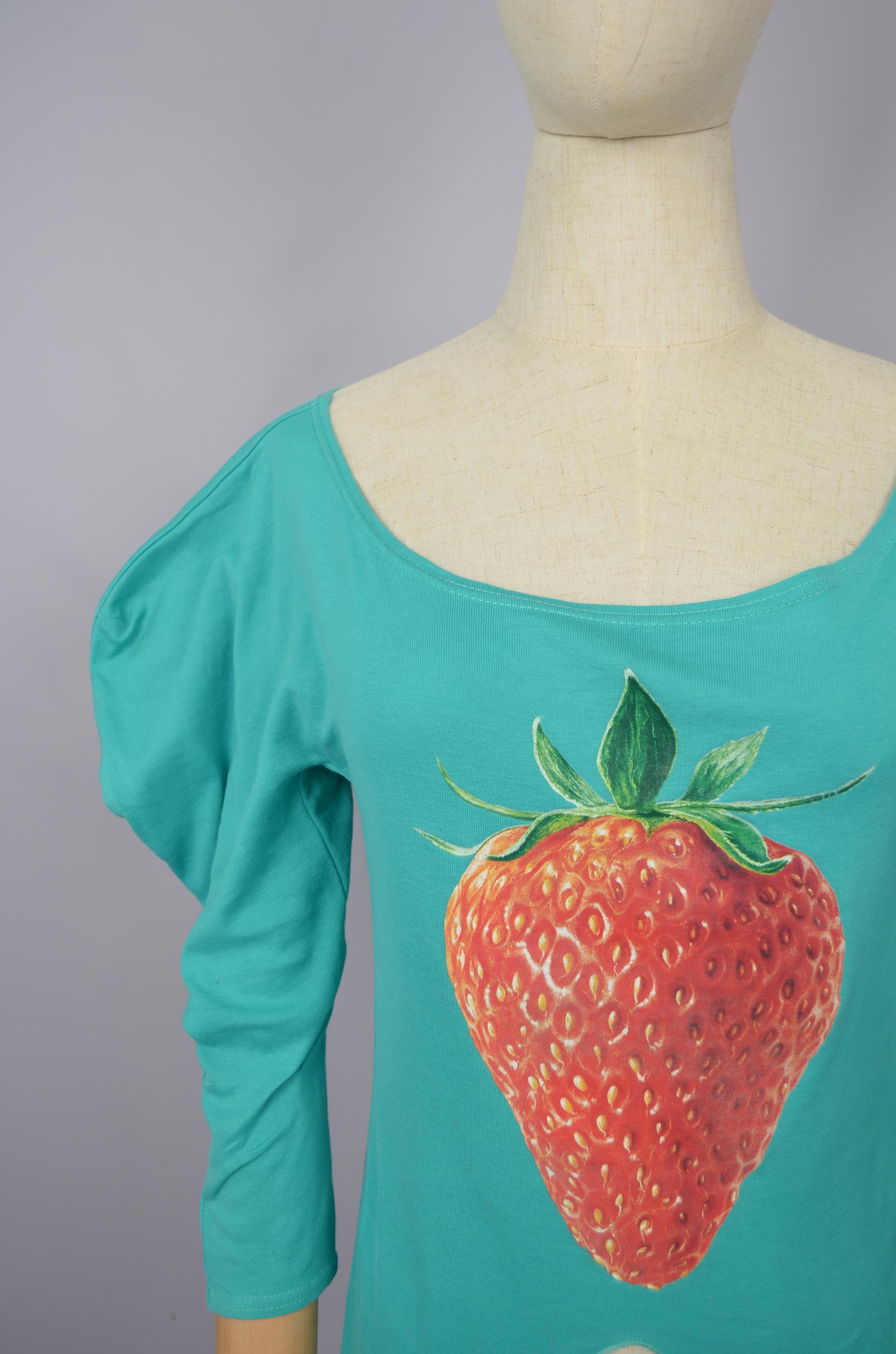 S/S 2001 Iconic Chloe by Stella Mccartney Turquoise T-shirt S/S 2001 Iconic Chloe by Stella Mccartney Turquoise T-shirt