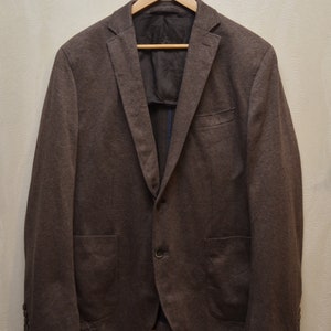 HACKETT London Jersey Stretch Cotton Blazer Jacket Size EU56R US46