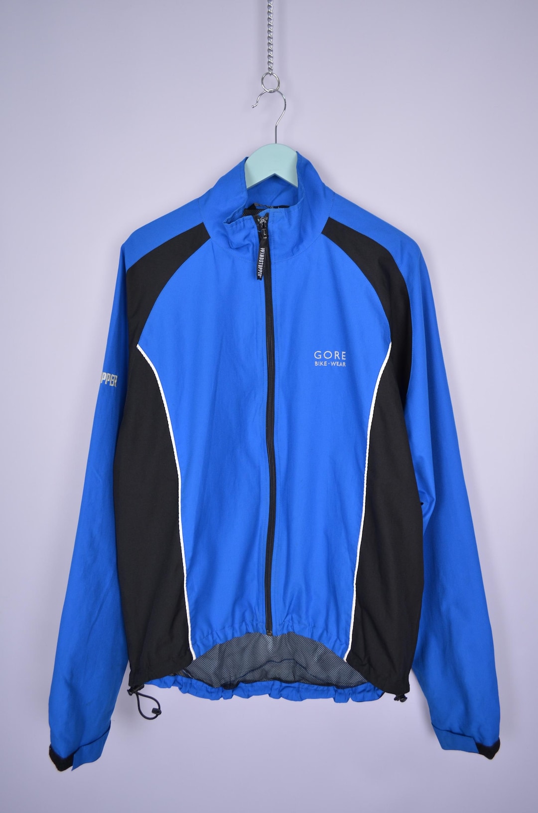 Gore Bike-Wear Windstopper Full Zip Blue Jacket Size L, image size:1080x1631