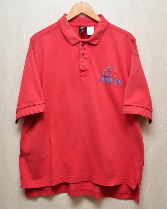 Buy Vintage 90s Red Nike Air Jordan T Shirt RARE Y2k Size L P2P 23 